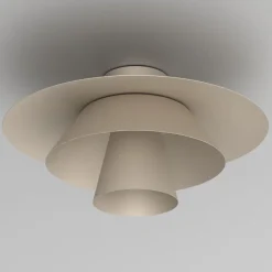 Luminex Gang|Loftlamper > Loftlampe Plato, beige, metal, Ø 38 cm, E27