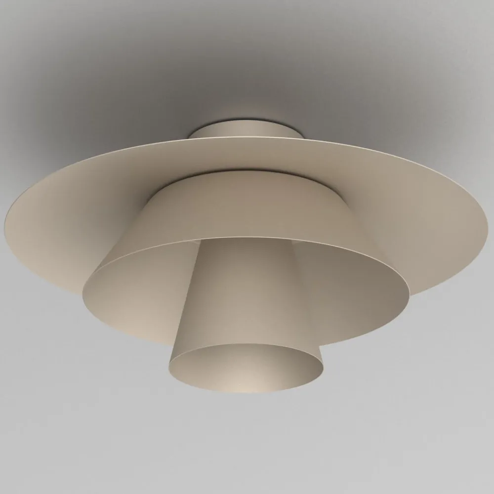 Luminex Gang|Loftlamper > Loftlampe Plato, beige, metal, Ø 38 cm, E27