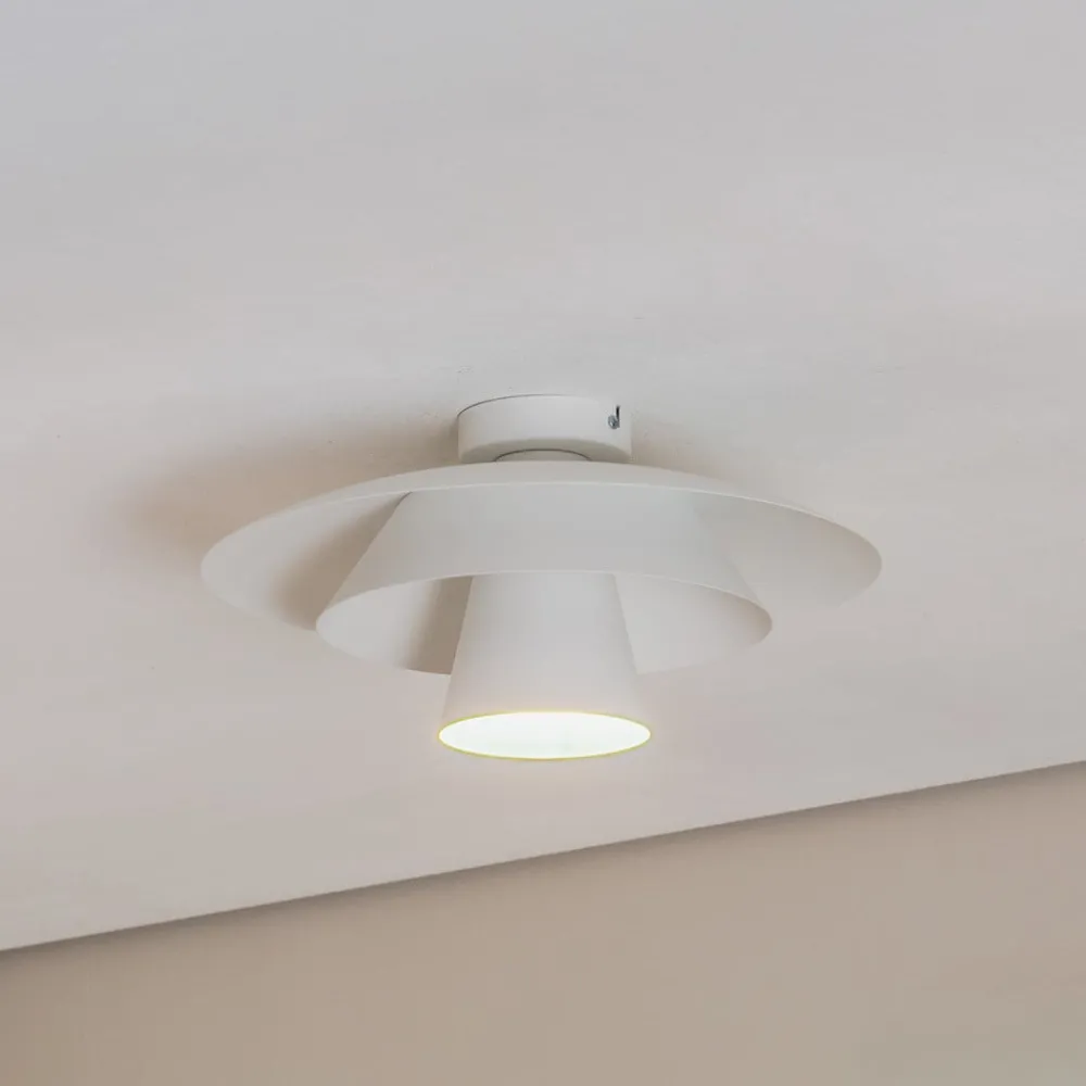 Luminex Gang|Loftlamper > Loftlampe Plato, hvid, metal, Ø 38 cm, E27