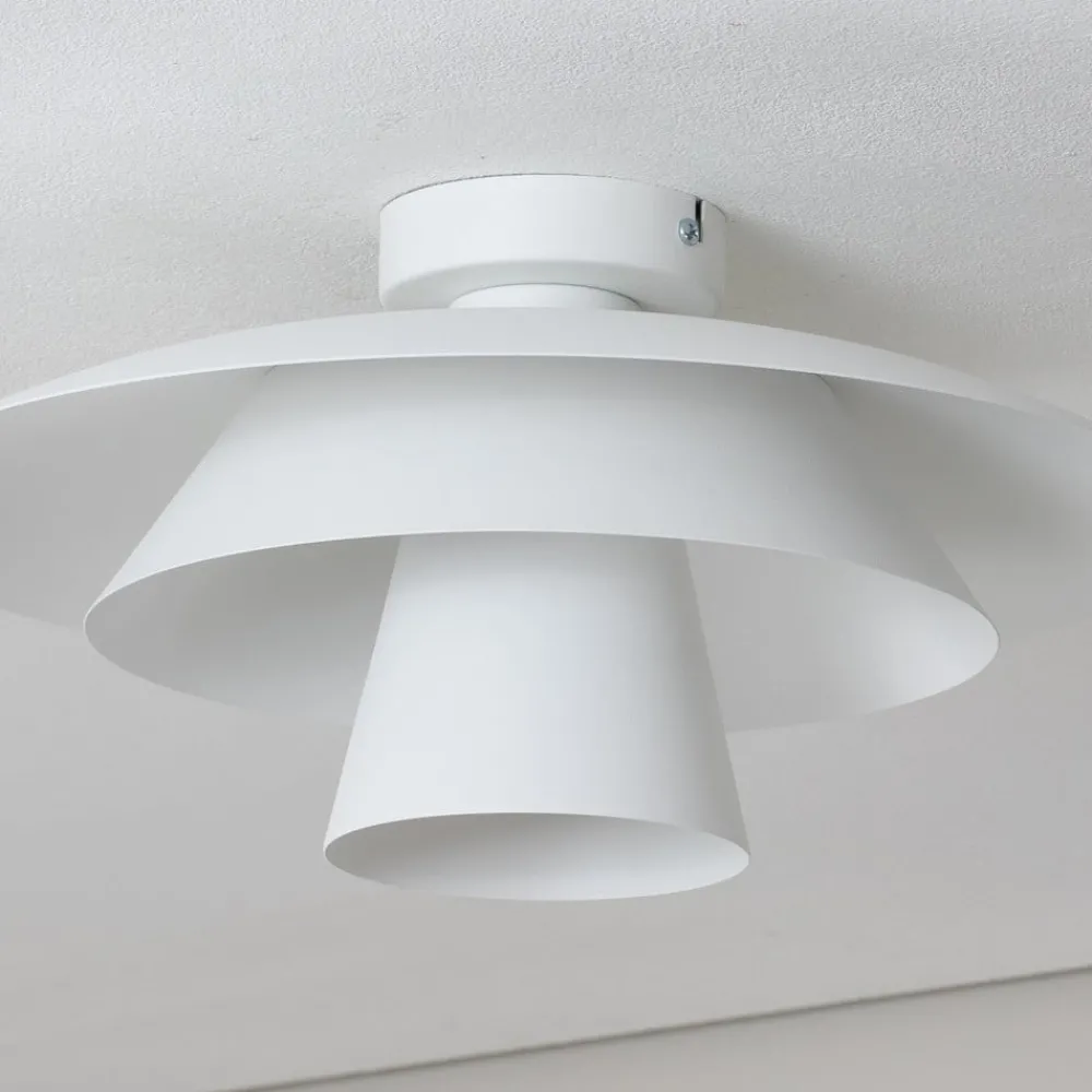 Luminex Gang|Loftlamper > Loftlampe Plato, hvid, metal, Ø 38 cm, E27
