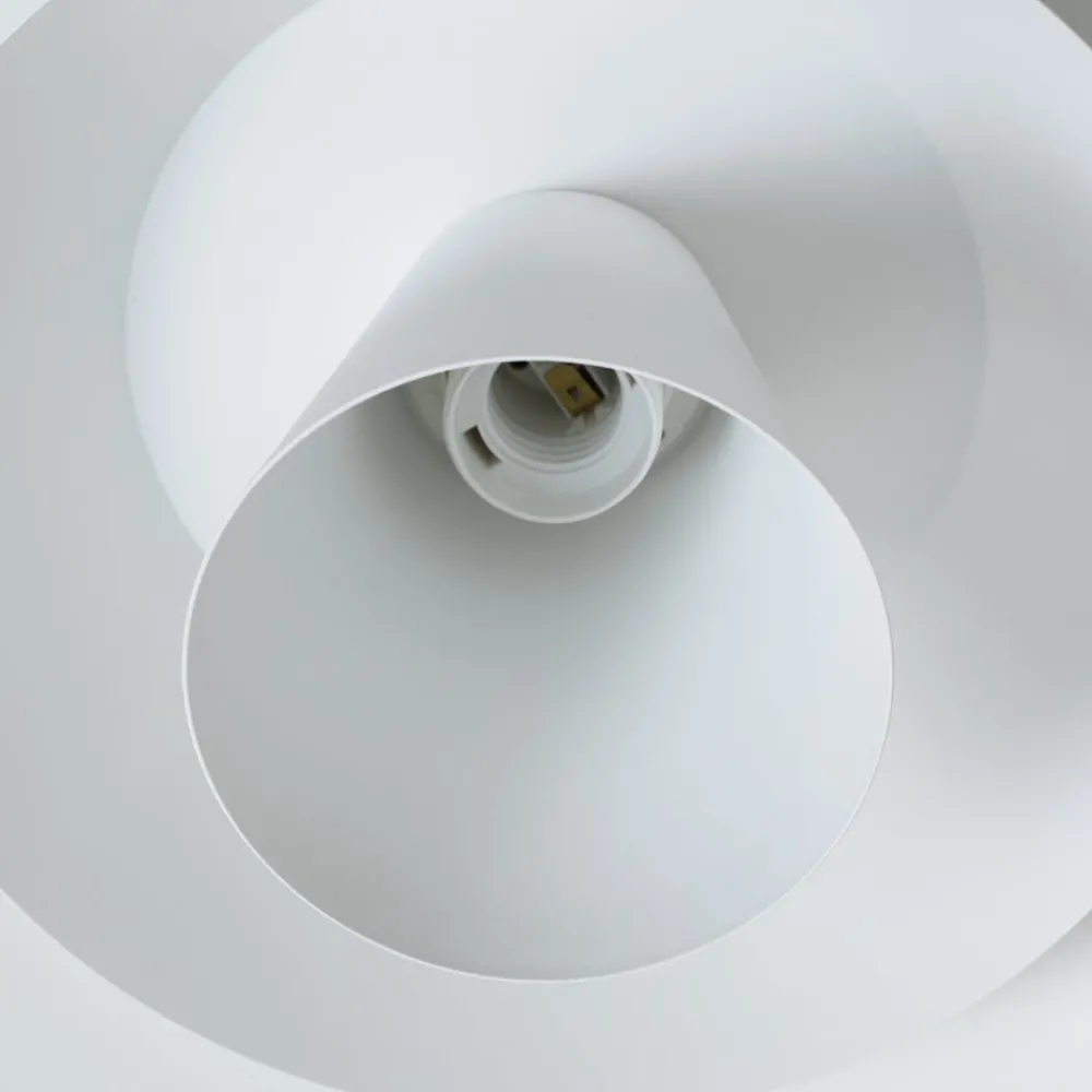 Luminex Gang|Loftlamper > Loftlampe Plato, hvid, metal, Ø 38 cm, E27