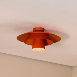Luminex Gang|Loftlamper > Loftlampe Plato, orange, metal, Ø 38 cm, E27