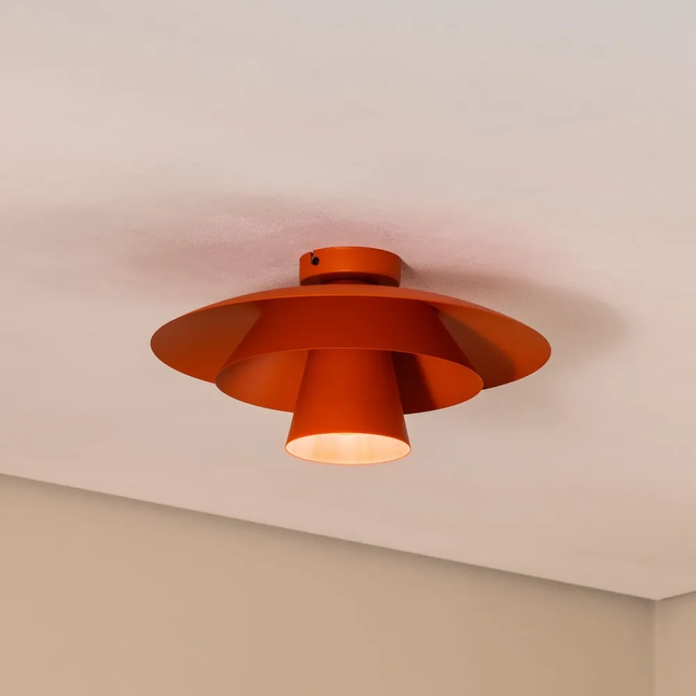 Luminex Gang|Loftlamper > Loftlampe Plato, orange, metal, Ø 38 cm, E27