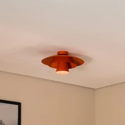 Luminex Gang|Loftlamper > Loftlampe Plato, orange, metal, Ø 38 cm, E27