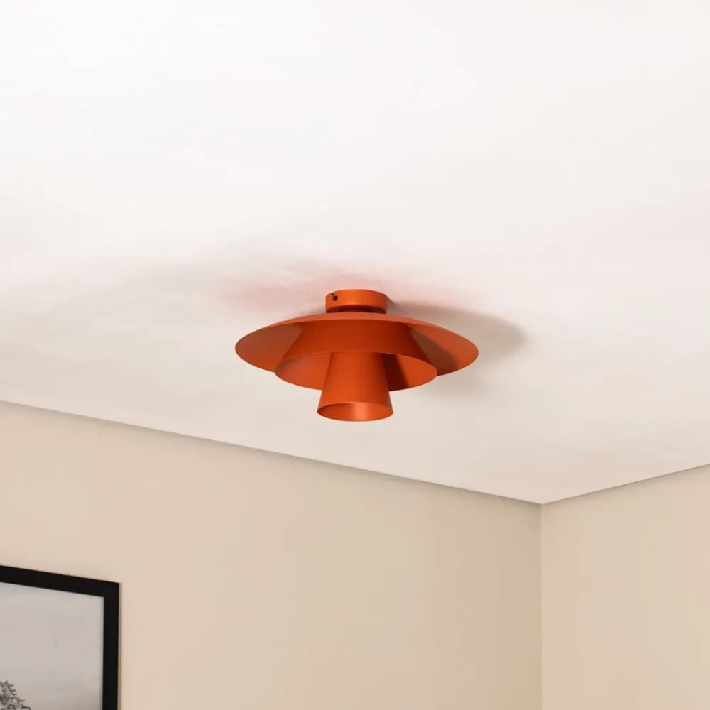 Luminex Gang|Loftlamper > Loftlampe Plato, orange, metal, Ø 38 cm, E27