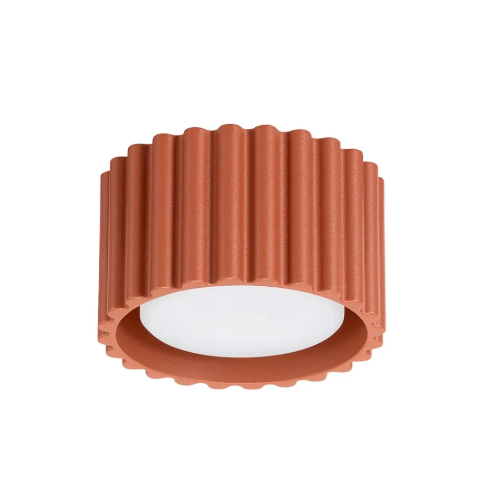 SOLLUX LIGHTING Loftlamper|Loftlamper > Loftlampe RIBLA, okker, Ø 10 cm, metal, GX53