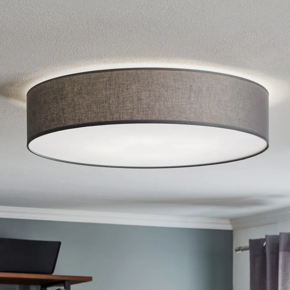 Loftlamper|Loftlamper ^ TK Lighting Loftlampe Rondo, grå Ø 60 cm