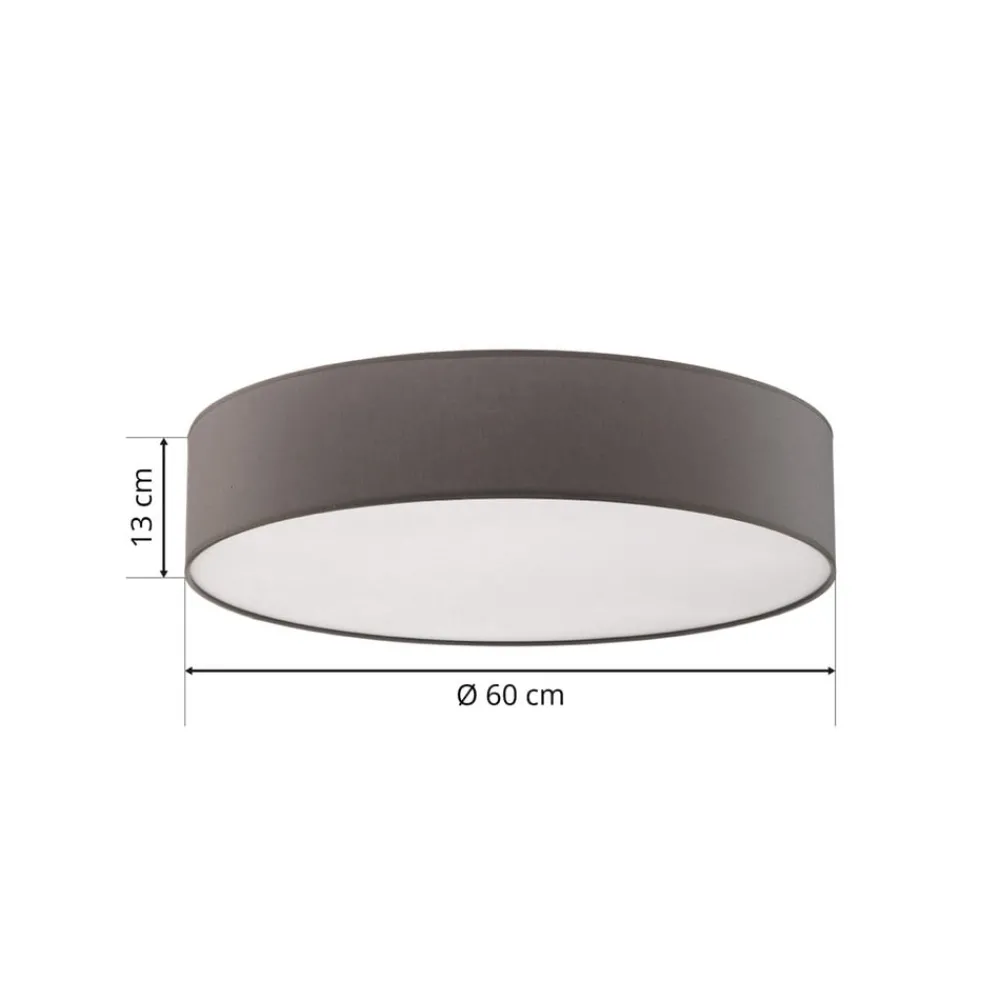 Loftlamper|Loftlamper ^ TK Lighting Loftlampe Rondo, grå Ø 60 cm