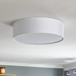 Loftlamper ^ TK Lighting Loftlampe Rondo, hvid Ø 45 cm