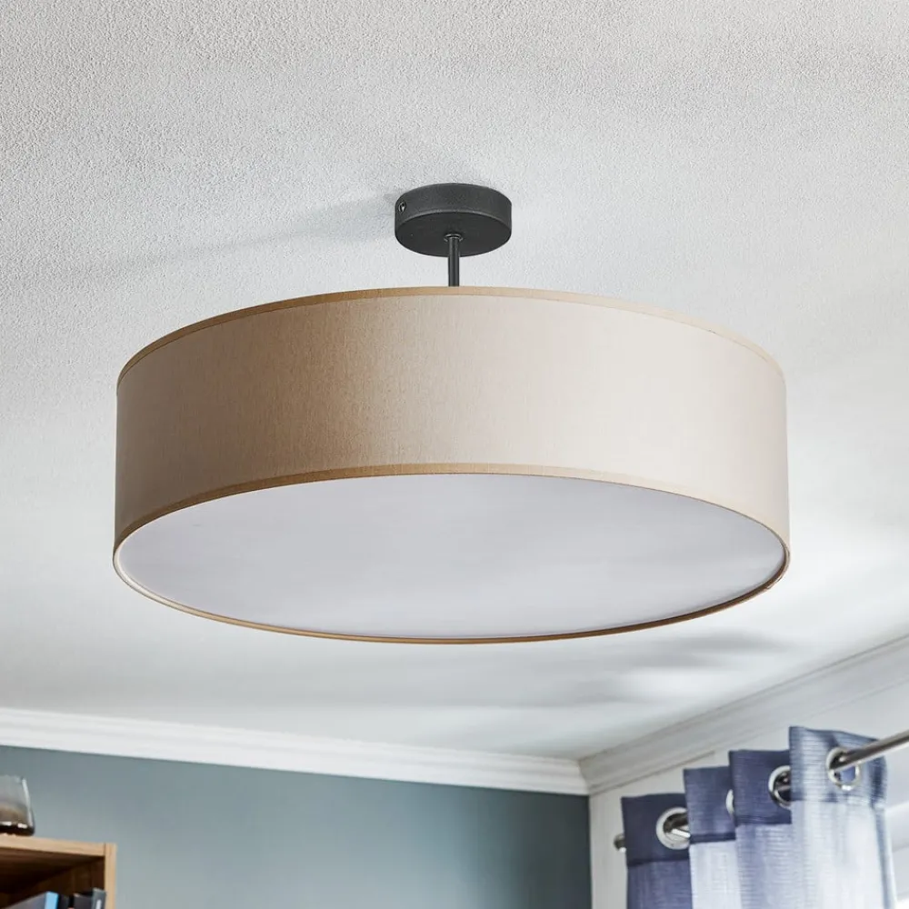 TK Lighting Loftlamper|Pendellamper > Loftlampe Rondo med afstand, creme Ø 60cm