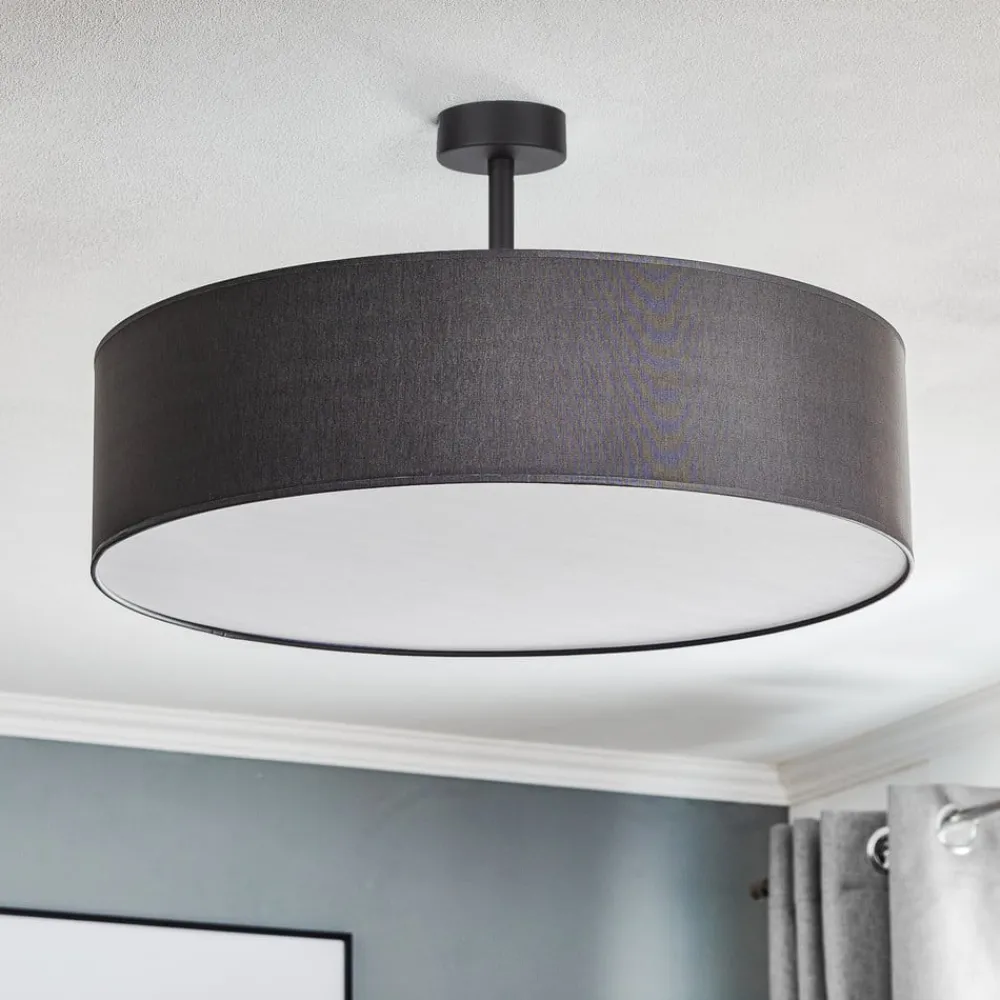 Loftlamper|Loftlamper ^ TK Lighting Loftlampe Rondo med afstand, grå Ø 60 cm