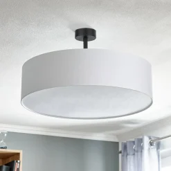 Loftlamper ^ TK Lighting Loftlampe Rondo med afstand, hvid Ø 60 cm