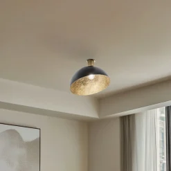 SIGMA Loftlamper > Loftlampe Sfera, Ø 35 cm, sort/guld