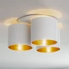 Luminex Loftlamper > Loftlampe Soho, cylindrisk, 3 lyskilder, hvid/guld