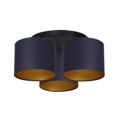 Luminex Loftlamper > Loftlampe Soho cylindrisk, 3 lyskilder blå/guld