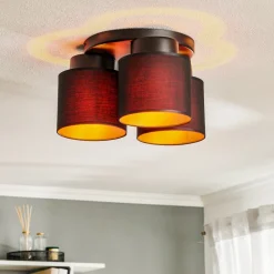 Luminex Loftlamper > Loftlampe Soho cylindrisk 3 lyskilder sort/guld