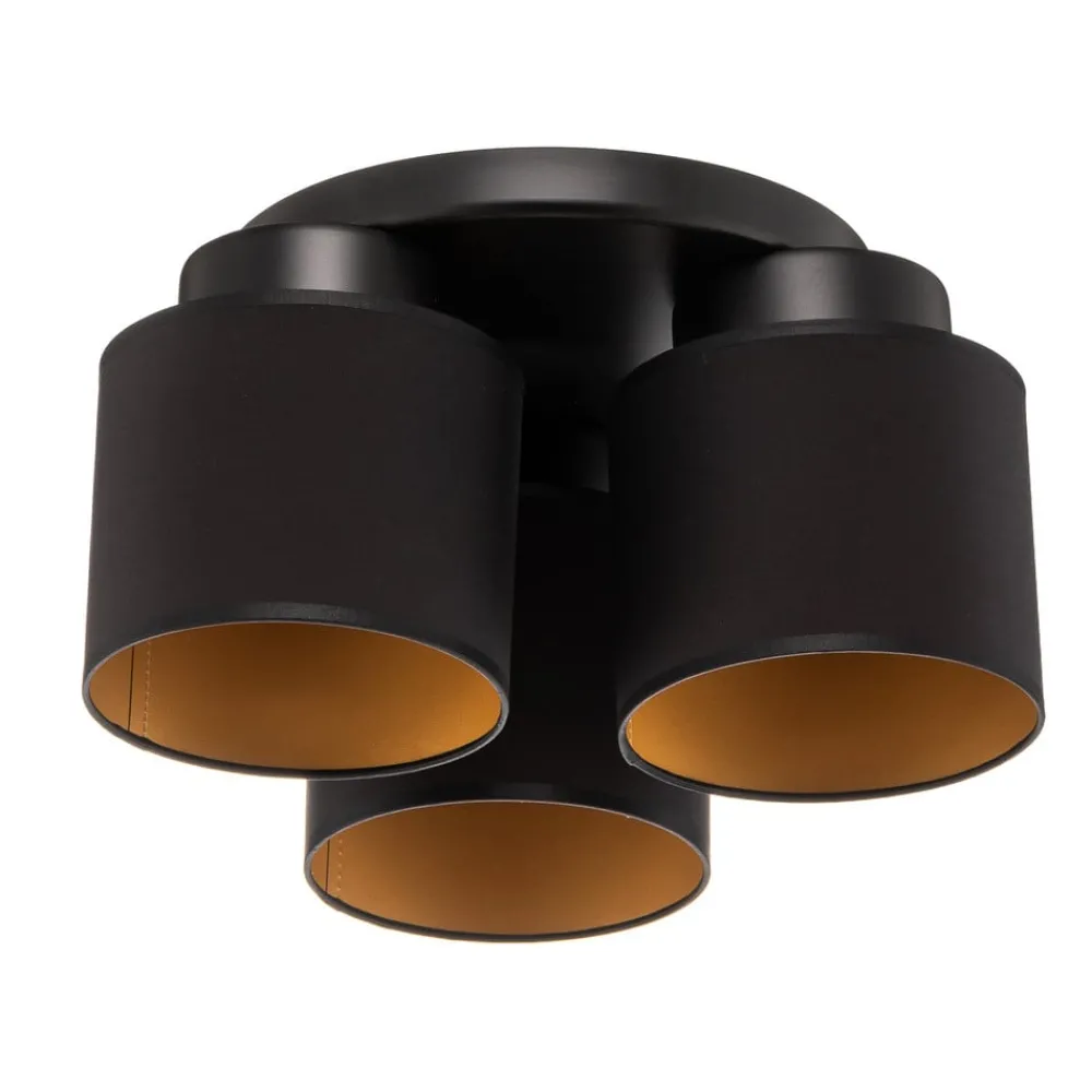 Luminex Loftlamper > Loftlampe Soho cylindrisk 3 lyskilder sort/guld