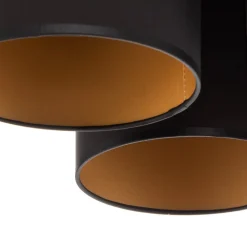 Luminex Loftlamper > Loftlampe Soho cylindrisk 3 lyskilder sort/guld