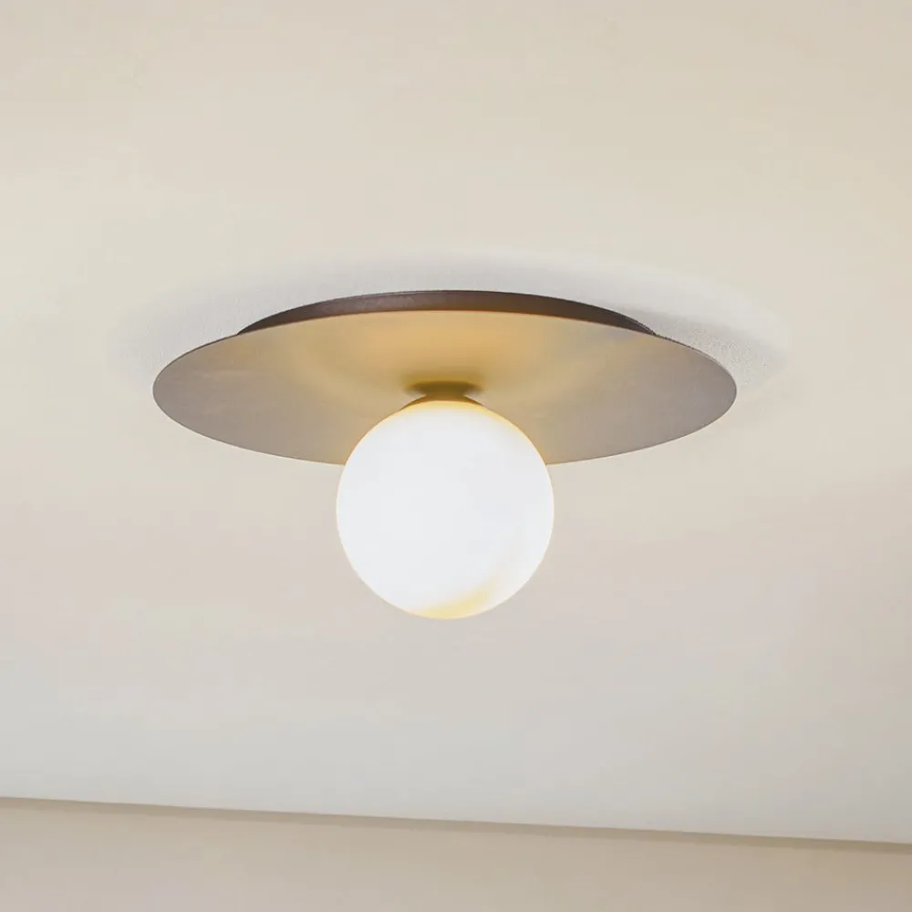 EMIBIG LIGHTING Loftlamper > Loftlampe Solar, sort/opal, 1 lyskilde