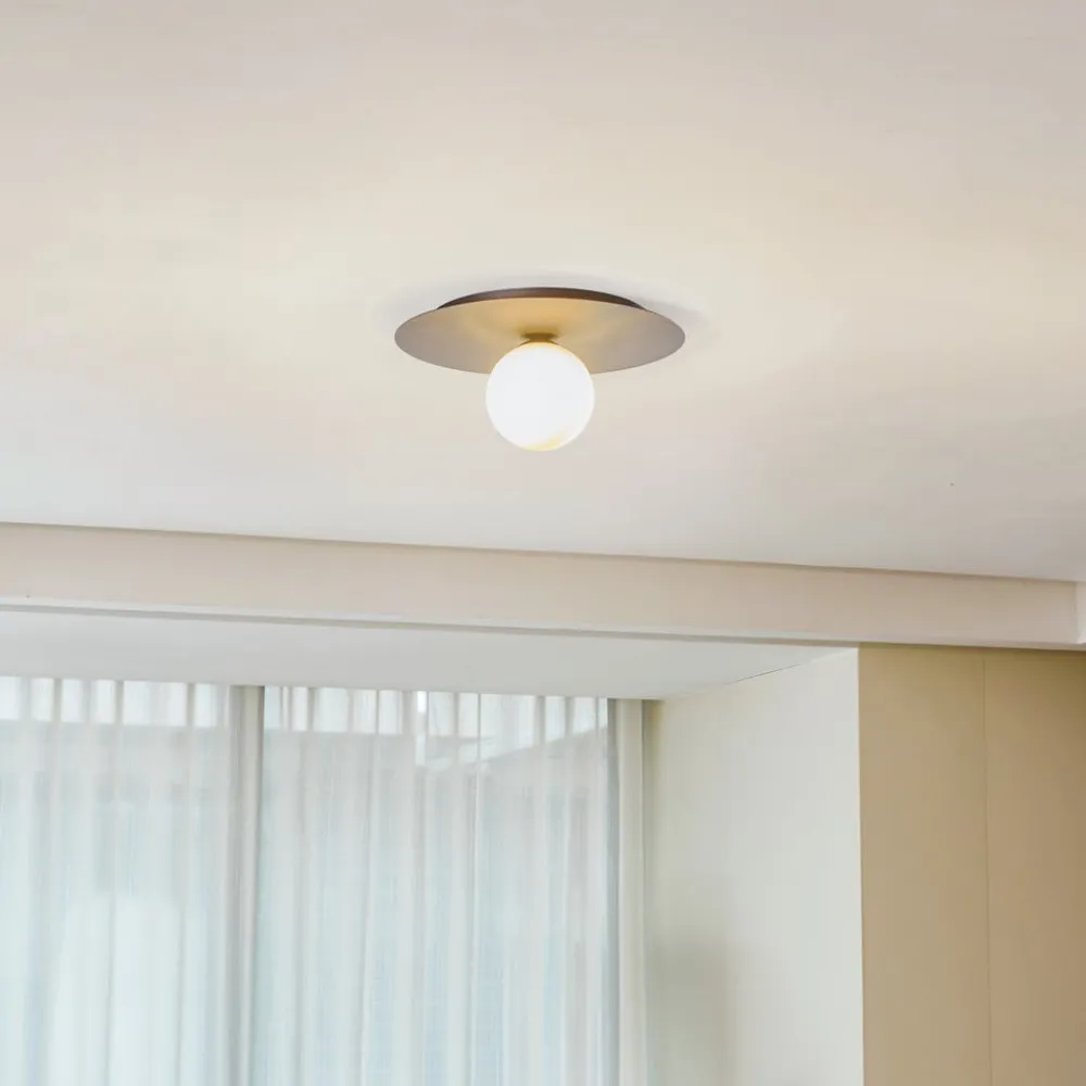 EMIBIG LIGHTING Loftlamper > Loftlampe Solar, sort/opal, 1 lyskilde