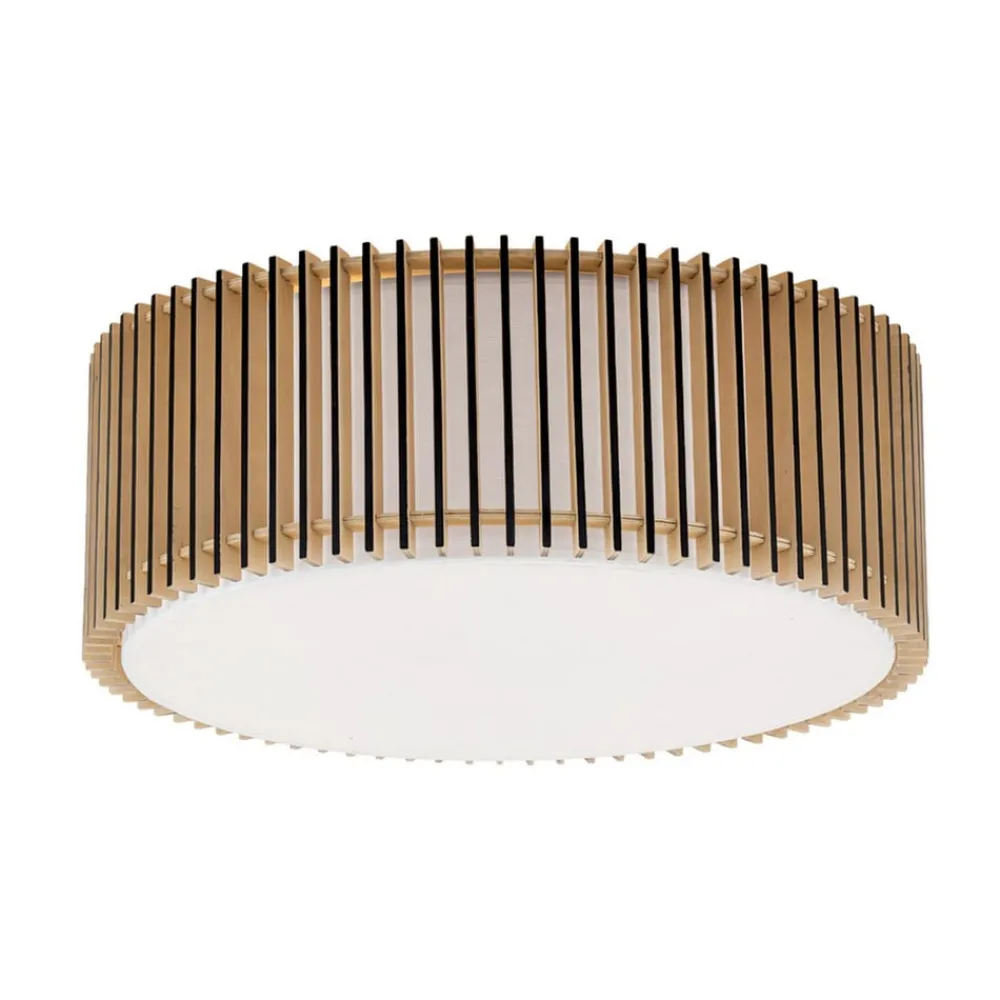 ORION Loftlamper > Loftlampe Tarta, Ø 50 cm, træ, tekstildiffusor, 4 x E27