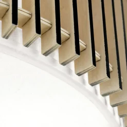 ORION Loftlamper > Loftlampe Tarta, Ø 50 cm, træ, tekstildiffusor, 4 x E27