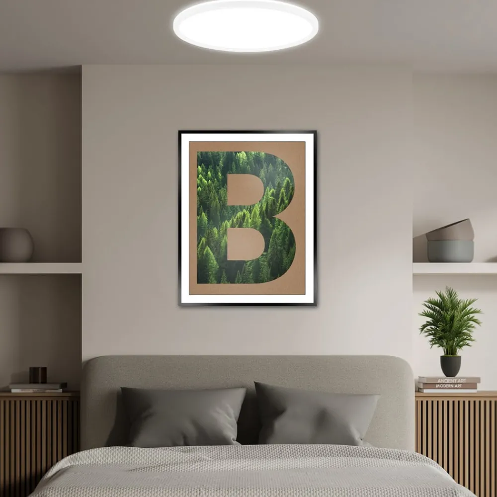 Arbejdsrum/Kontor ^ Briloner Loftlampe Tava A, Ø 42 cm, plast, hvid