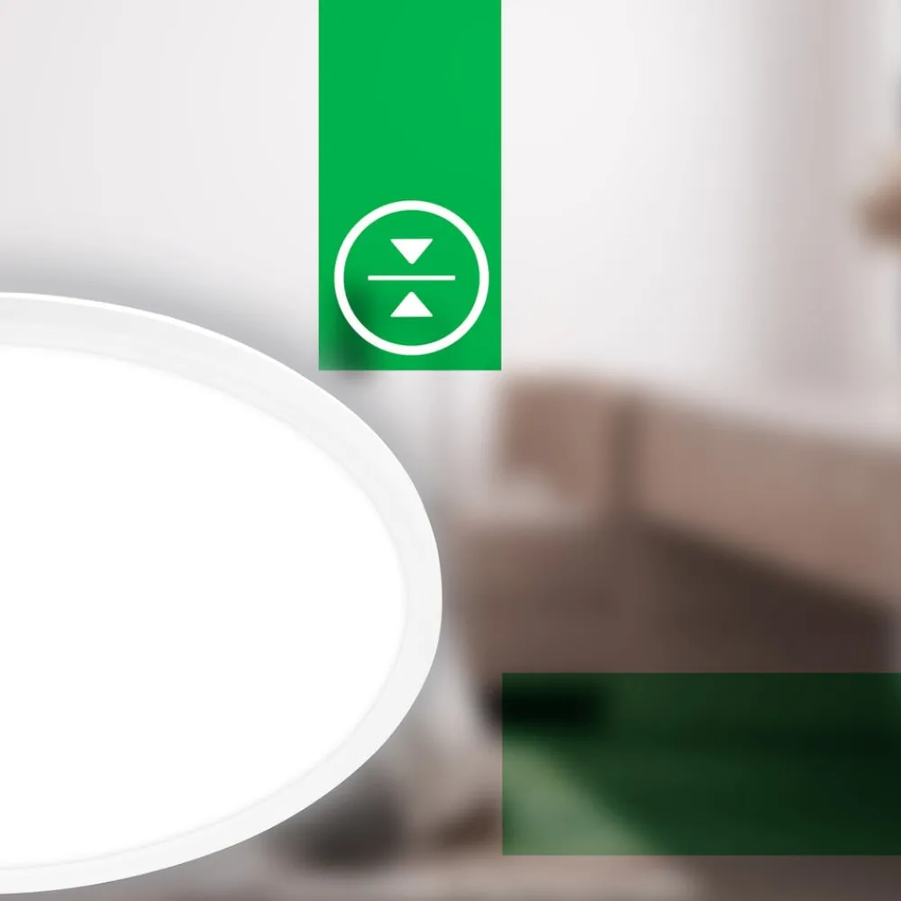 Arbejdsrum/Kontor ^ Briloner Loftlampe Tava A, Ø 42 cm, plast, hvid
