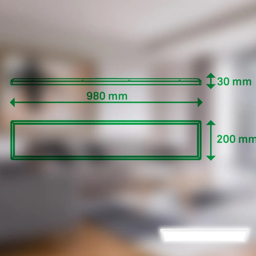 Briloner Arbejdsrum/Kontor > Loftlampe Tava A, 98x20 cm, plast, hvid