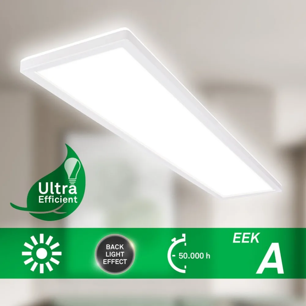 Briloner Arbejdsrum/Kontor > Loftlampe Tava A, 98x20 cm, plast, hvid