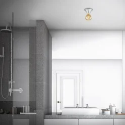 Loftlamper ^ Briloner Loftlampe Tepel til badeværelset IP44 E27 krom mat
