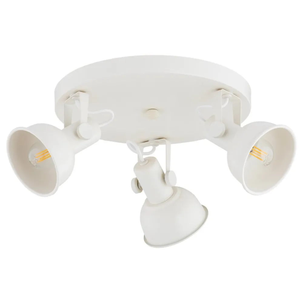 Argon Loftlamper|Loftlamper > Loftlampe Trogir, beige, 3 lyskilder, stål, Ø 30 cm