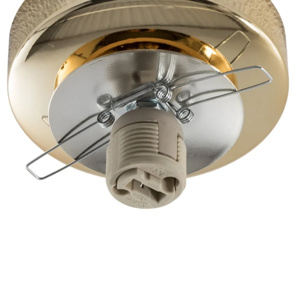 Domiluce Loftlamper|Loftlamper > Loftlampe Ufo, guld/hvid, Ø 18 cm, glas, G9