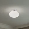 Domiluce Gang|Loftlamper > Loftlampe Ufo, krom/hvid, Ø 18 cm, glas, G9