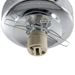 Domiluce Gang|Loftlamper > Loftlampe Ufo, krom/hvid, Ø 18 cm, glas, G9