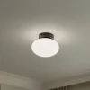 Domiluce Loftlamper > Loftlampe Ufo, sort/hvid, Ø 18 cm, glas, G9
