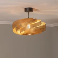 Euluna Loftlamper > Loftlampe Vento, guldfarvet, Ø 50 cm