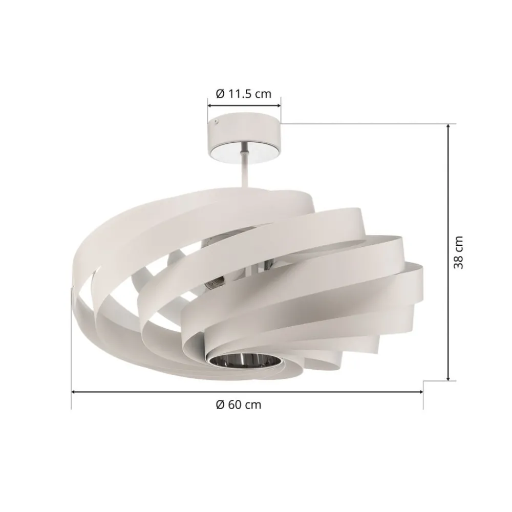 Domiluce Gang|Loftlamper > Loftlampe Vento, hvid, Ø 60 cm, metal, E27
