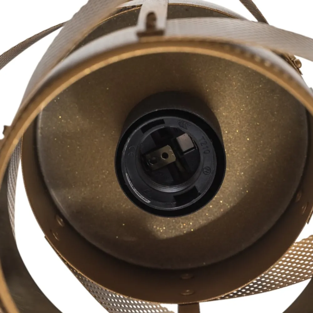 Gang|Loftlamper ^ Domiluce Loftlampe Vento, sort/guld, metal, Ø 40 cm, E27