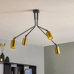EMIBIG LIGHTING Loftlamper > Loftlampe Verno 4 Black i sort og guld