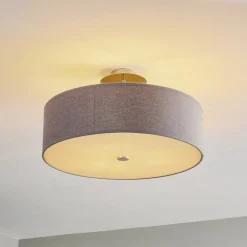 Nowodvorski Lighting Loftlamper|Loftlamper > Loftlampe Viviane med tekstilskærm, grå