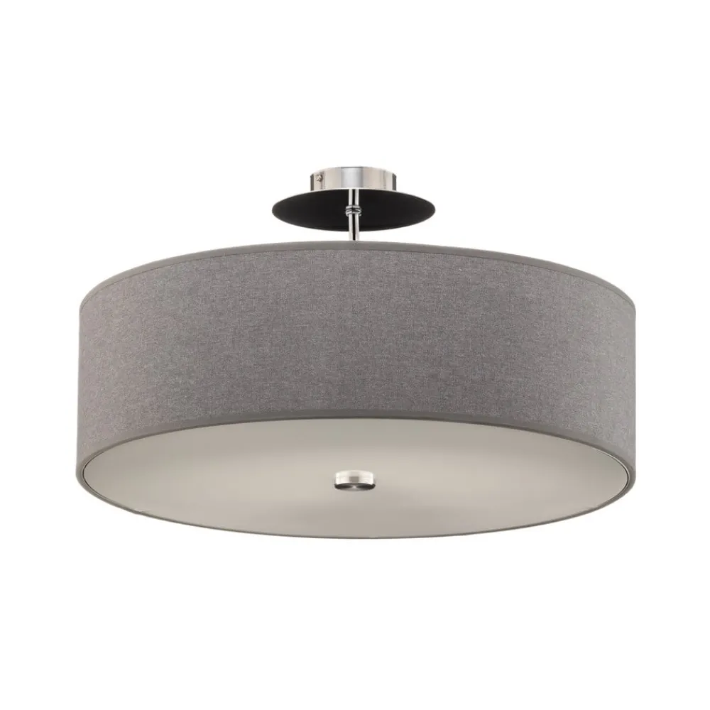 Nowodvorski Lighting Loftlamper|Loftlamper > Loftlampe Viviane med tekstilskærm, grå