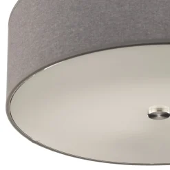 Nowodvorski Lighting Loftlamper|Loftlamper > Loftlampe Viviane med tekstilskærm, grå
