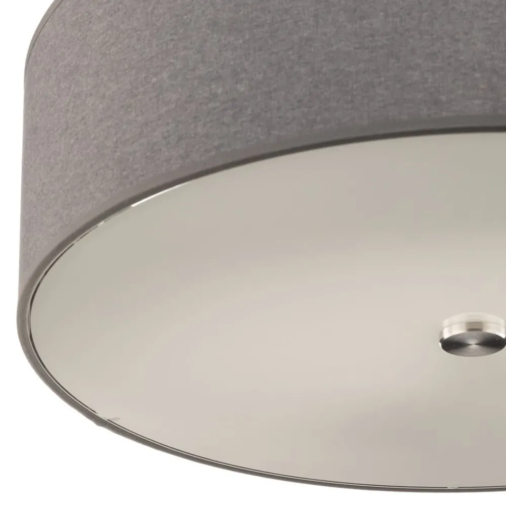 Nowodvorski Lighting Loftlamper|Loftlamper > Loftlampe Viviane med tekstilskærm, grå