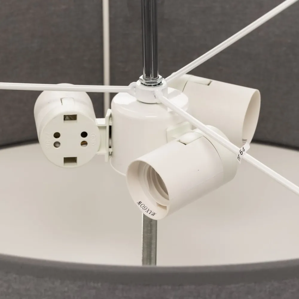 Nowodvorski Lighting Loftlamper|Loftlamper > Loftlampe Viviane med tekstilskærm, grå