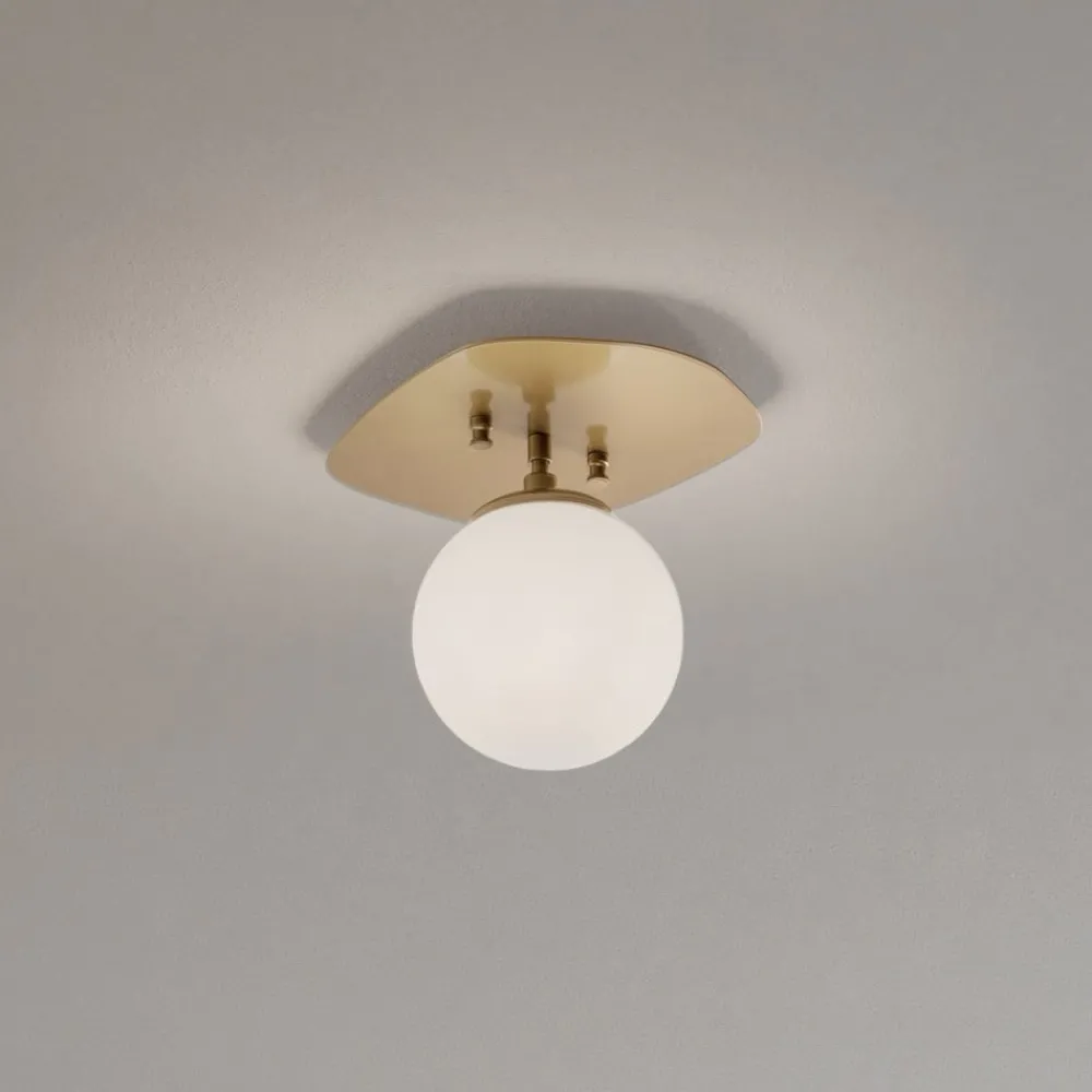 Opviq Loftlamper|Loftlamper > Loftlampe Well, guldfarvet, glas, Ø 20 cm, E14