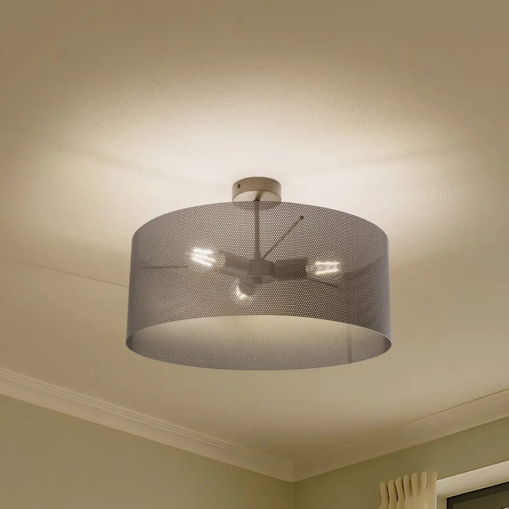 Domiluce Loftlamper > Loftlampe Zofia, kaffebrun, metal, Ø 50 cm, 3 lyskilder, E27