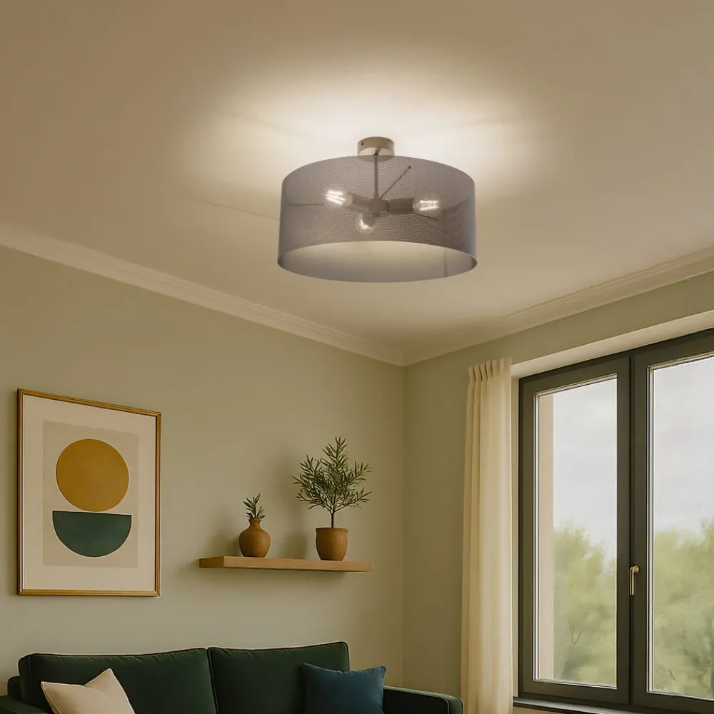 Domiluce Loftlamper > Loftlampe Zofia, kaffebrun, metal, Ø 50 cm, 3 lyskilder, E27