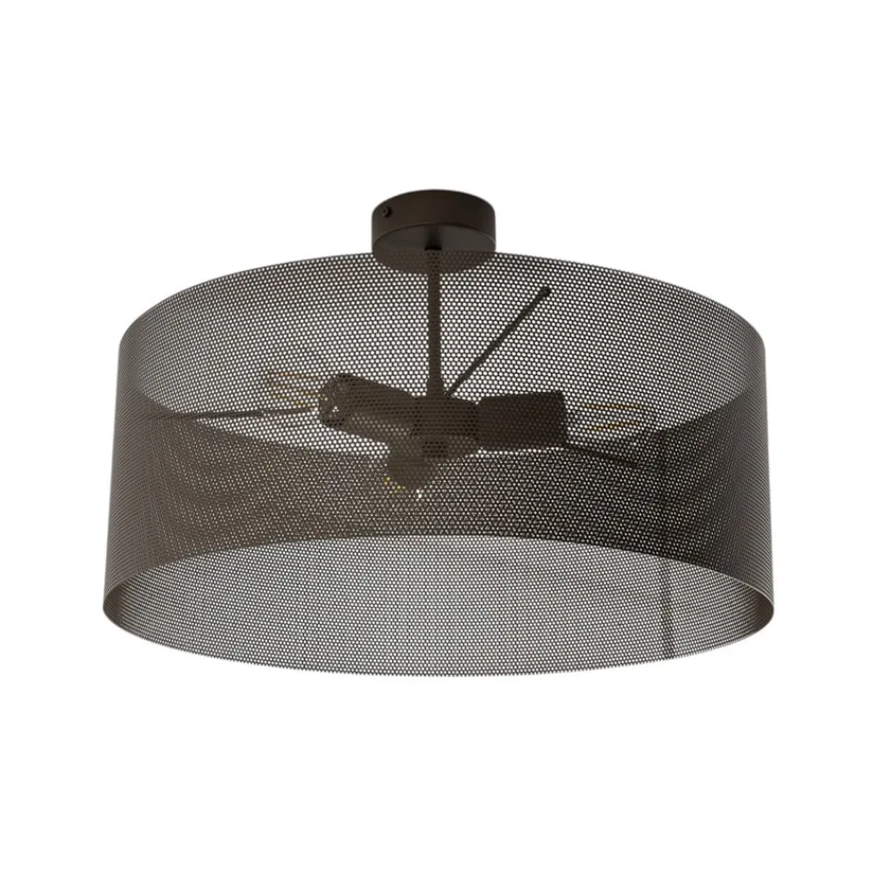 Domiluce Loftlamper > Loftlampe Zofia, kaffebrun, metal, Ø 50 cm, 3 lyskilder, E27