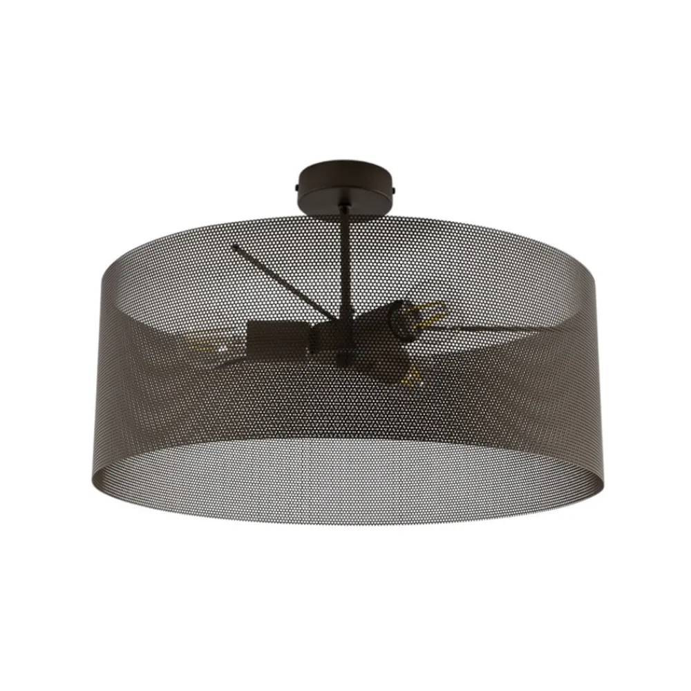 Domiluce Loftlamper > Loftlampe Zofia, kaffebrun, metal, Ø 50 cm, 3 lyskilder, E27